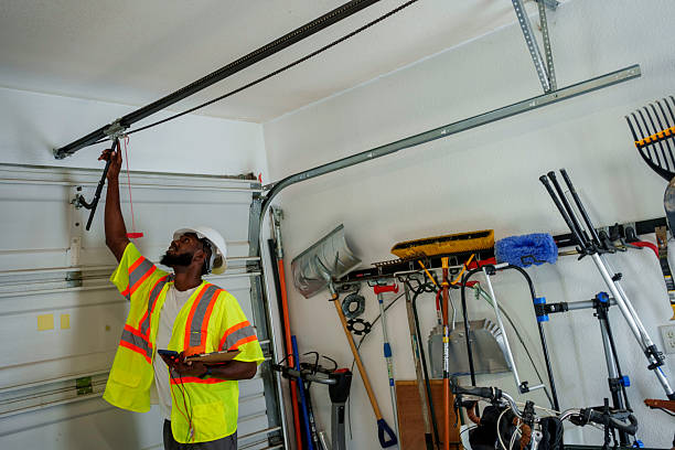 Professional Garage Door Panel Replacement technician working in Shelby County County, IN